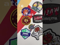 子供のためのパッチの紫色のMerrowedの編まれたボーダーの注文のかわいいロゴの鉄