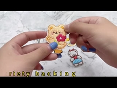 袋のための注文パッチの刺繍パッチのかわいい子供の衣類のEcoの友好的な鉄