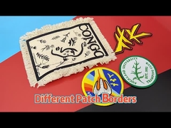 注文の刺繍されたパッチのMerrowのボーダー熱切口のボーダーのあや織りの鉄