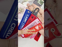 洗える個人化されたロゴのキーホルダー、耐久財によって編まれたキー フォブ