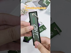 注文の刺繍されたKeychainのあや織り/生地の試験主札を形づけなさい