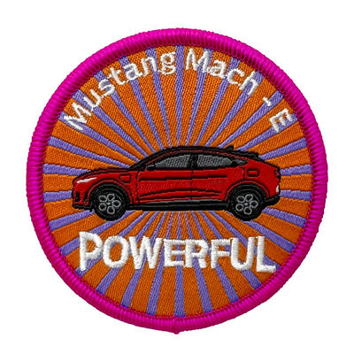 車パターン5CM裏付けの放射状の編まれたパッチのMerrowedのボーダーIorn
