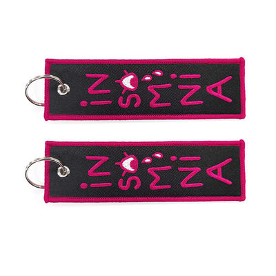 Overlockのボーダーはキー ホルダーの昇進のジェット機の札Keychainsを刺繍した