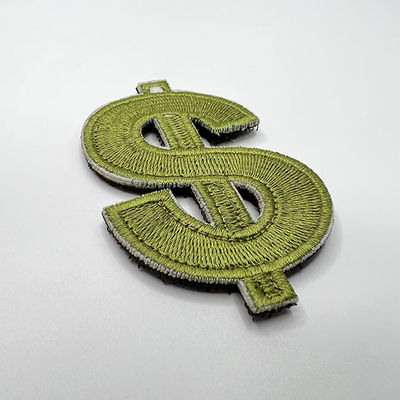MerrowのボーダーEcoの友好的なパッチの注文のドルの刺繍パッチの鉄