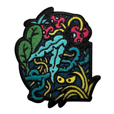 7色の洗濯できる再使用可能の支持の完全な刺繍パッチのOverlockの衣類パッチの鉄