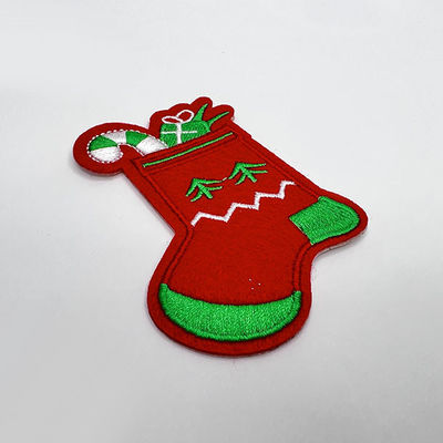 クリスマスのギフトは裏付けの注文の刺繍されたパッチの洗濯できる感じられた生地の鉄を強打する