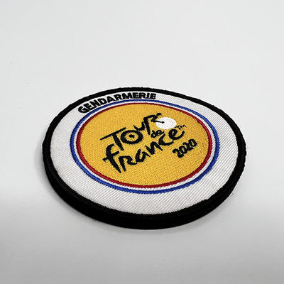 フランスのコミュニティ ロゴの習慣は帽子のホックおよびループ裏付けのためのパッチを刺繍した