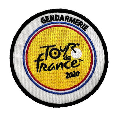 フランスのコミュニティ ロゴの習慣は帽子のホックおよびループ裏付けのためのパッチを刺繍した