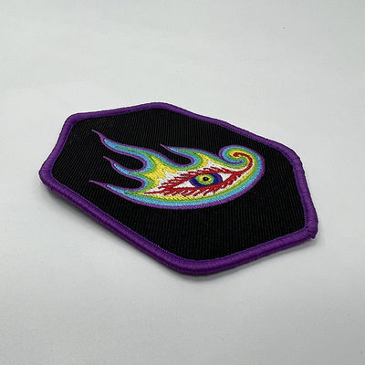 刺繍されたパッチの衣類洗濯できる編まれたパッチを支持する注文の目のロゴのヴェルクロ