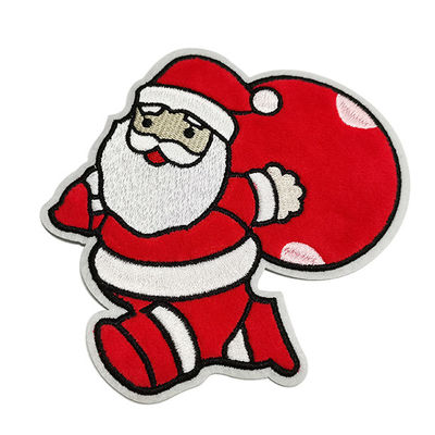 刺繍される部分的な注文は生地の鉄を記章を付けるクリスマスのためのパッチに修繕する