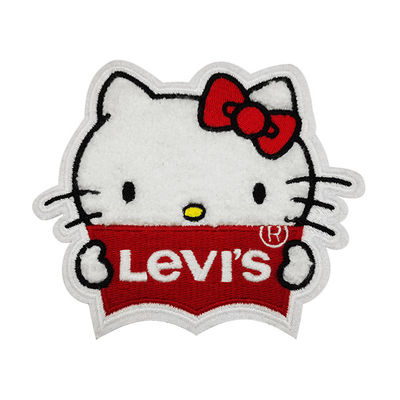 かわいい洗濯できるシュニールの刺繍パッチは裏付けで縫うアップリケをつける