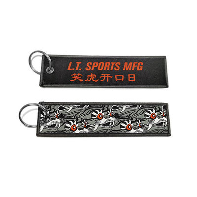 金属のバックルとの色注文の生地によって編まれるKeychain 10x2.5cm 13x3cm