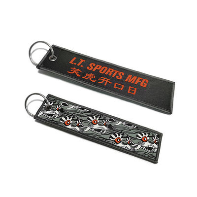 金属のバックルとの色注文の生地によって編まれるKeychain 10x2.5cm 13x3cm