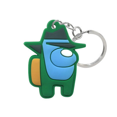 防水ポリ塩化ビニールのキー ホルダーは表面のカスタマイズされたゴム製Keychainを滑らかにする
