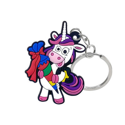 OEMはかわいい漫画Keychain、非有毒なポリ塩化ビニール ゴム製Keychainをカスタマイズした