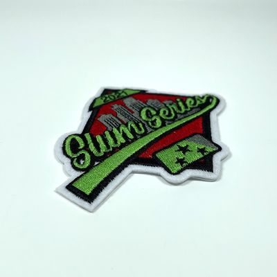 洗濯できるパッチのMerrowの刺繍されたボーダーPantoneのあや織りの腕の鉄