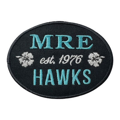 野球の布のための刺繍されたパッチの付着力の鉄を支持する熱出版物